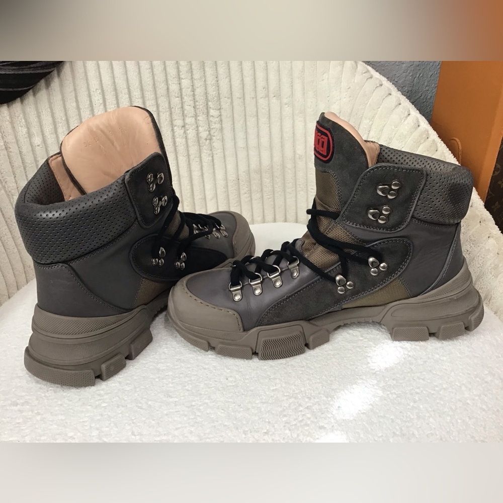 Gucci Men's Boots in Gray and Tan - Picture 7 of 13